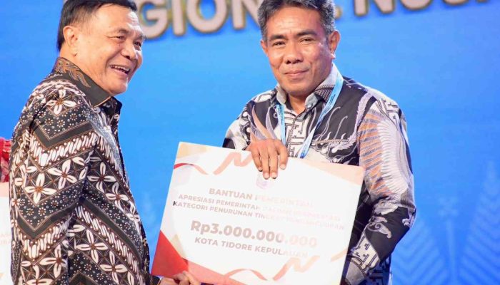 Tidore Toreh Prestasi Nasional, Sukses Turunkan Pengangguran dan Kantongi Insentif Rp3 Miliar