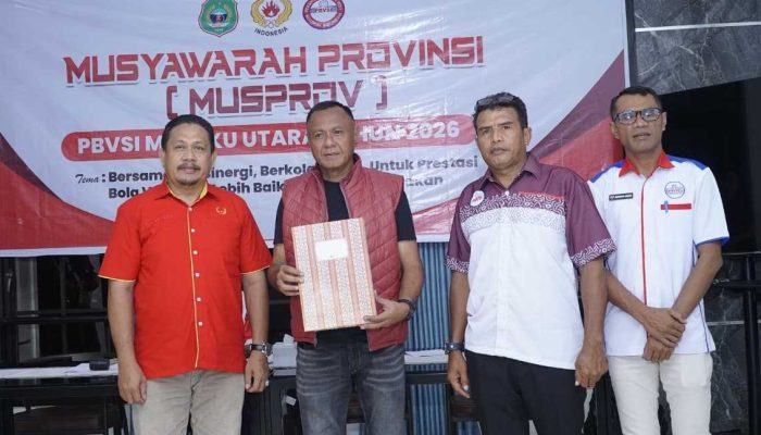 Aklamasi di Musprov, Muhammad Sinen Nahkodai PBVSI Maluku Utara Periode Kedua